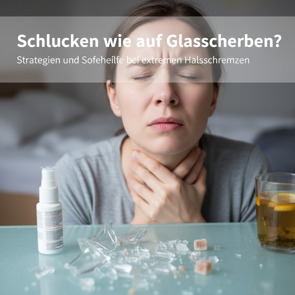 Schlucken wie auf Glasscherben? Strategien und Soforthilfe bei extremen Halsschmerzen