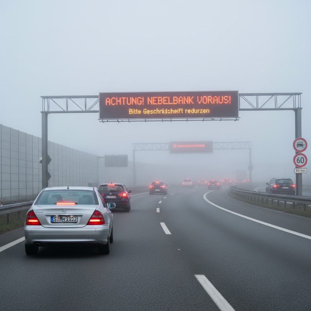 Die weiße Wand durchbrechen: Strategien für plötzlich auftretende Nebelbänke an Risikoschwerpunkten