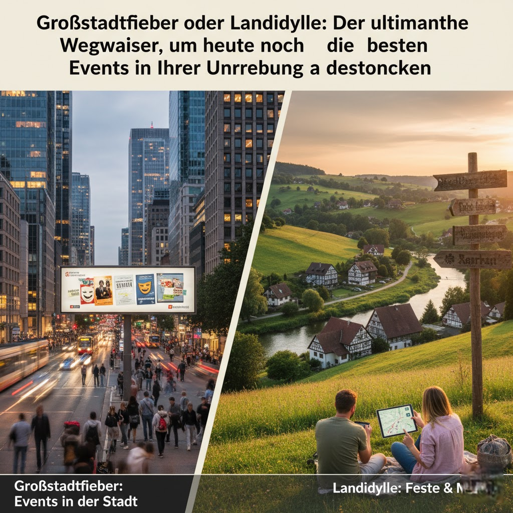 Großstadtfieber oder Landidylle: Der ultimative Wegweiser, um heute noch die besten Events in Ihrer Umgebung zu entdecken
