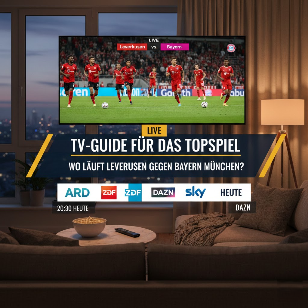 TV-Guide für das Topspiel: Wo läuft Leverkusen gegen Bayern München?